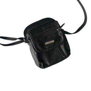 LL Cargo Black Leather‎ Crossbody Bag Small Adjustable Strap